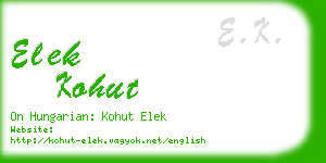 elek kohut business card